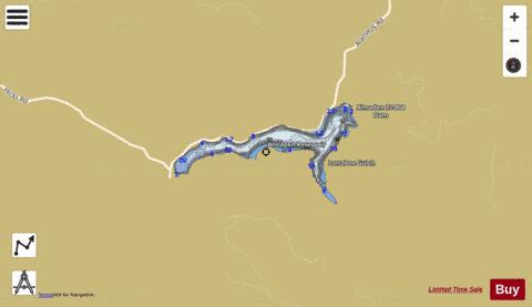 Almaden Reservoir depth contour Map - i-Boating App