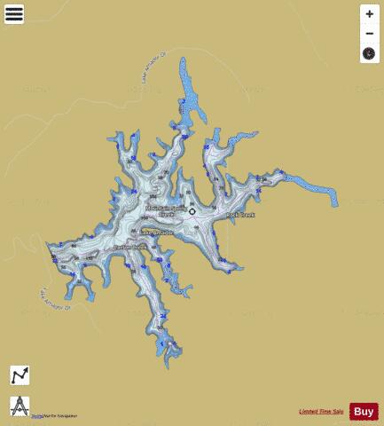 Lake Amador depth contour Map - i-Boating App