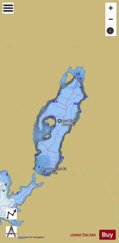 Bear Reservoir depth contour Map - i-Boating App