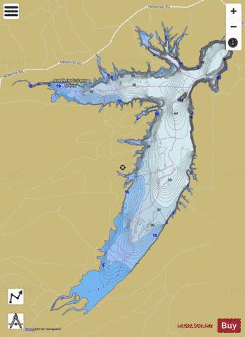 Black Butte Lake depth contour Map - i-Boating App