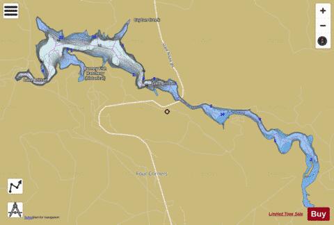 Lake Britton depth contour Map - i-Boating App