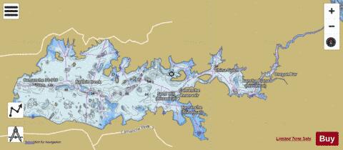 Camanche Reservoir depth contour Map - i-Boating App