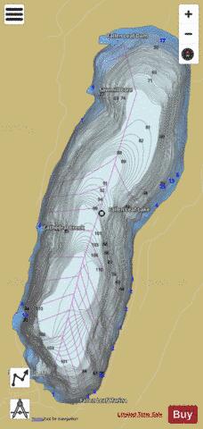Fallen Leaf Lake depth contour Map - i-Boating App