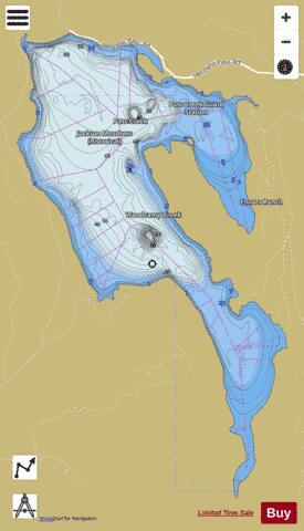 Jackson Meadows Reservoir depth contour Map - i-Boating App