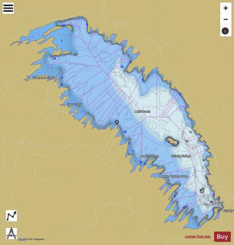 Lake Davis depth contour Map - i-Boating App