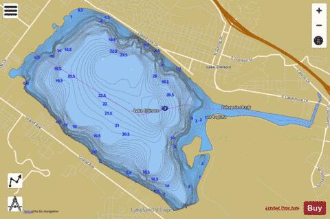 Lake Elsinore depth contour Map - i-Boating App