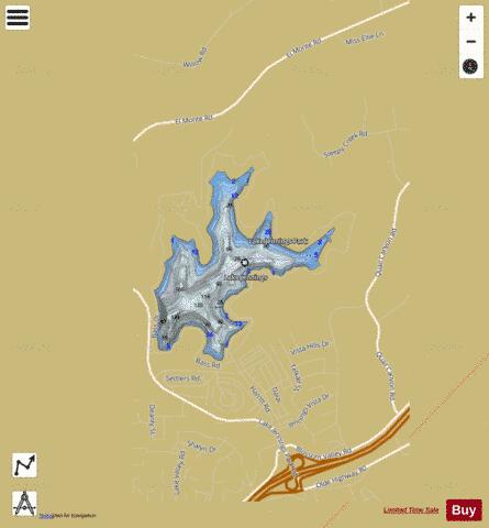 Lake Jennings depth contour Map - i-Boating App