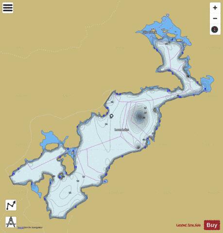 Lake Loon depth contour Map - i-Boating App