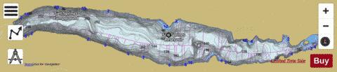 Salt Springs Reservoir depth contour Map - i-Boating App