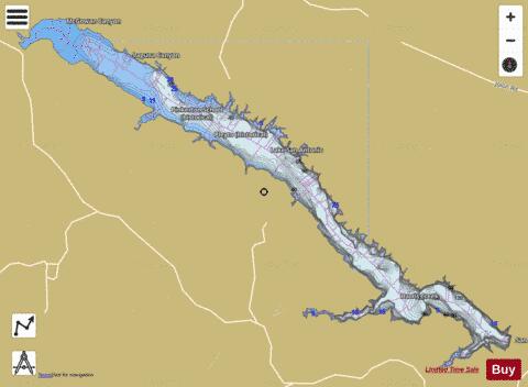 Lake San Antonio depth contour Map - i-Boating App