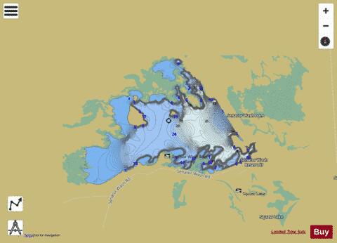 Senator Wash Reservoir depth contour Map - i-Boating App