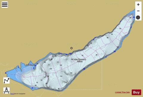 Lake Thomas A Edison depth contour Map - i-Boating App
