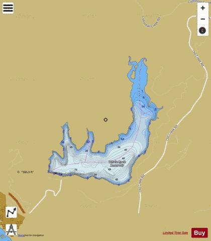 Whale Rock Reservoir depth contour Map - i-Boating App