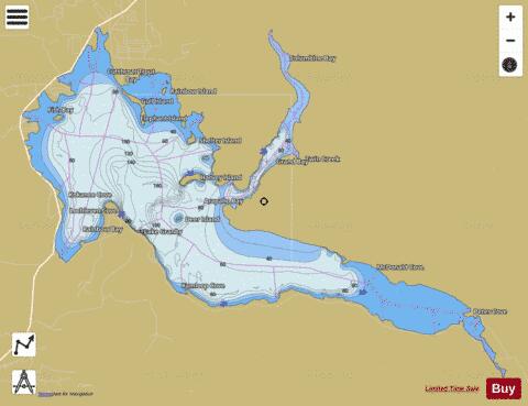 Granby Lake / Arapaho Bay depth contour Map - i-Boating App