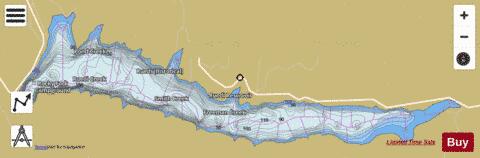 Ruedi Reservoir depth contour Map - i-Boating App