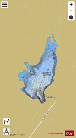 Big Beaver Reservoir depth contour Map - i-Boating App