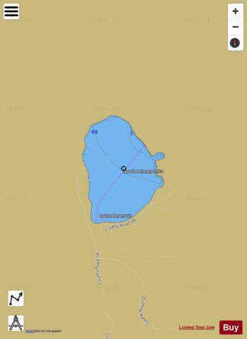 North Delaney Lake depth contour Map - i-Boating App