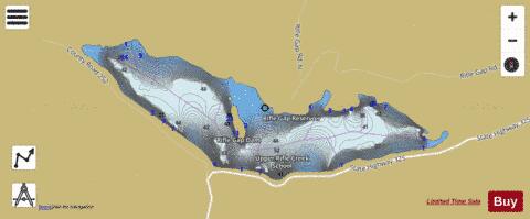 Rifle Gap Reservoir depth contour Map - i-Boating App