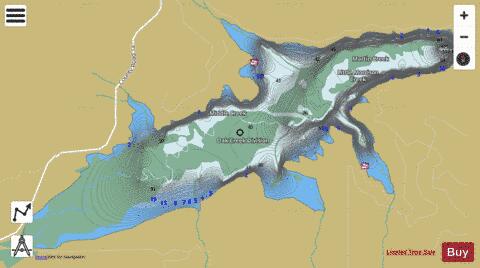 Stagecoach Reservoir depth contour Map - i-Boating App