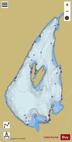 Lake Gaillard depth contour Map - i-Boating App