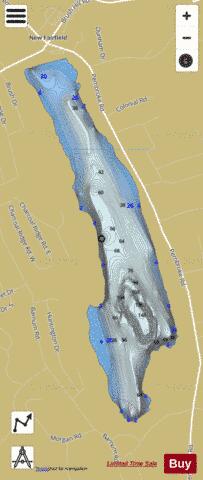 Margerie Lake Reservoir depth contour Map - i-Boating App