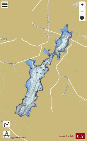 Hoopes Reservoir depth contour Map - i-Boating App