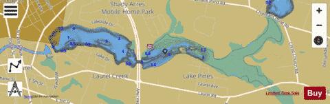 Records Pond depth contour Map - i-Boating App