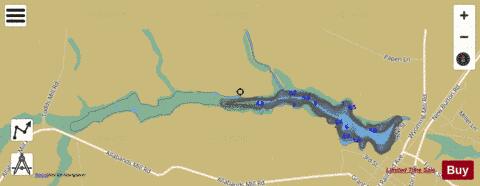 Wyoming Lake depth contour Map - i-Boating App