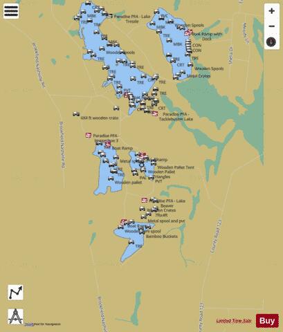 Horseshoe 5 depth contour Map - i-Boating App