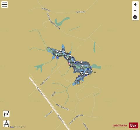 Dodge County PFA depth contour Map - i-Boating App