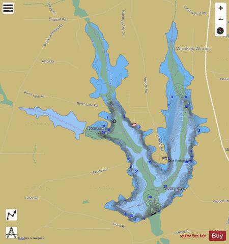 Lake Horton depth contour Map - i-Boating App