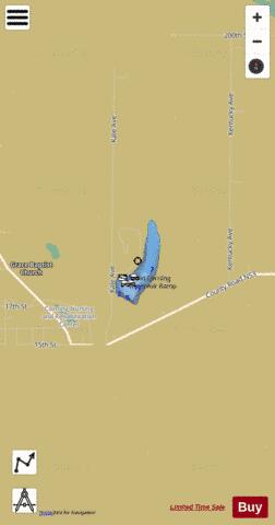 Old Corning Lake depth contour Map - i-Boating App