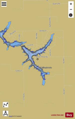 Gillespie Old City Lake depth contour Map - i-Boating App