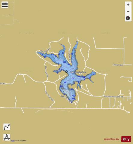 Lake Murphysboro depth contour Map - i-Boating App