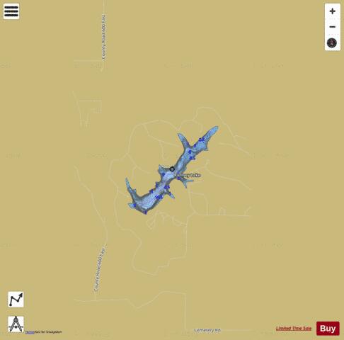 Ramsey Lake depth contour Map - i-Boating App