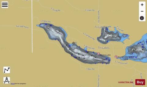 Shriner Lake depth contour Map - i-Boating App