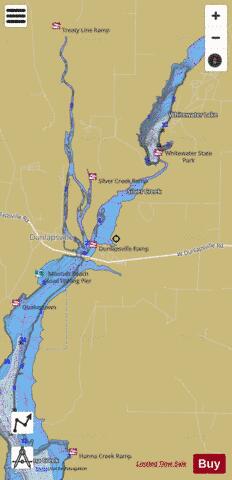 Whitewater Lake depth contour Map - i-Boating App