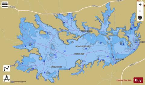 Lake Rodemacher depth contour Map - i-Boating App