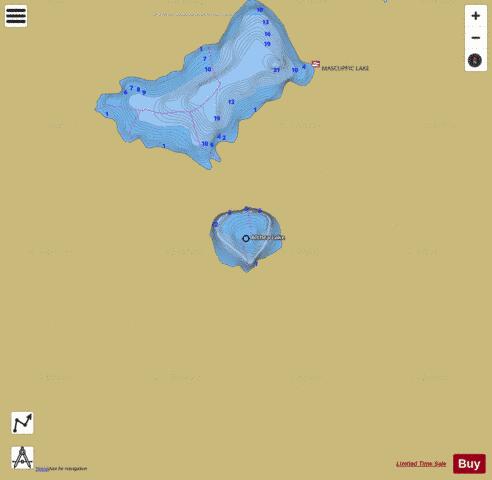 Althea Lake depth contour Map - i-Boating App