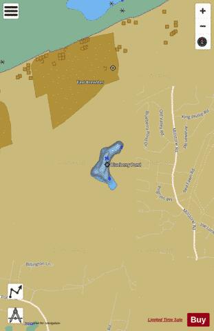 Blueberry Pond depth contour Map - i-Boating App