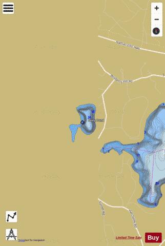Deep Pond depth contour Map - i-Boating App
