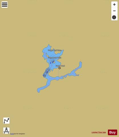 Forge Pond depth contour Map - i-Boating App