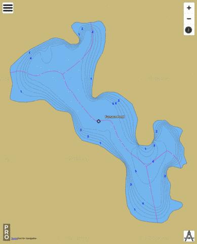 Furnace Pond depth contour Map - i-Boating App