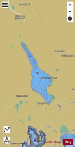 Little Herring Pond depth contour Map - i-Boating App