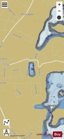 Pimlico Pond depth contour Map - i-Boating App