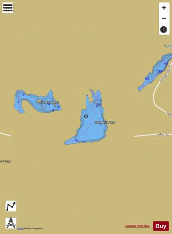 Plainfield Pond depth contour Map - i-Boating App