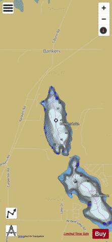 Bankers Lake depth contour Map - i-Boating App