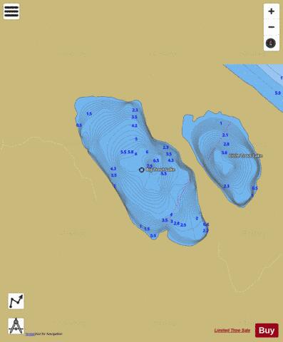 Big Trout Lake depth contour Map - i-Boating App