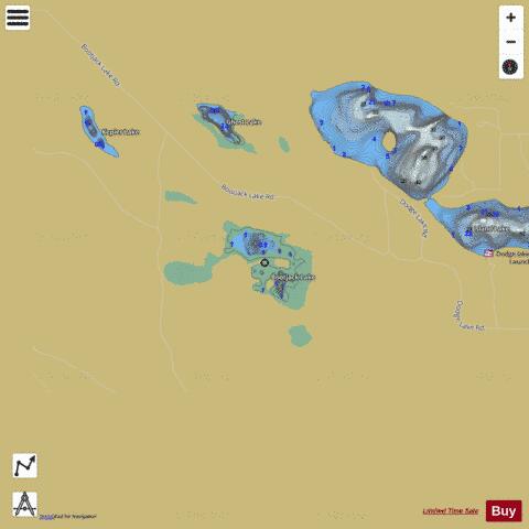 Boot Jack Lake ,Schoolcraft depth contour Map - i-Boating App