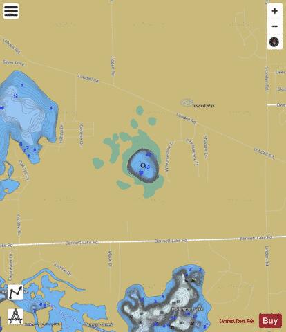 Buckbee Lake ,Genesee depth contour Map - i-Boating App